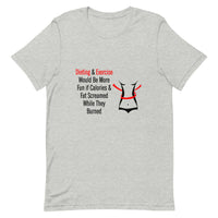 Women's Casual Short-Sleeve T-Shirt - ''Diet & Exercise''