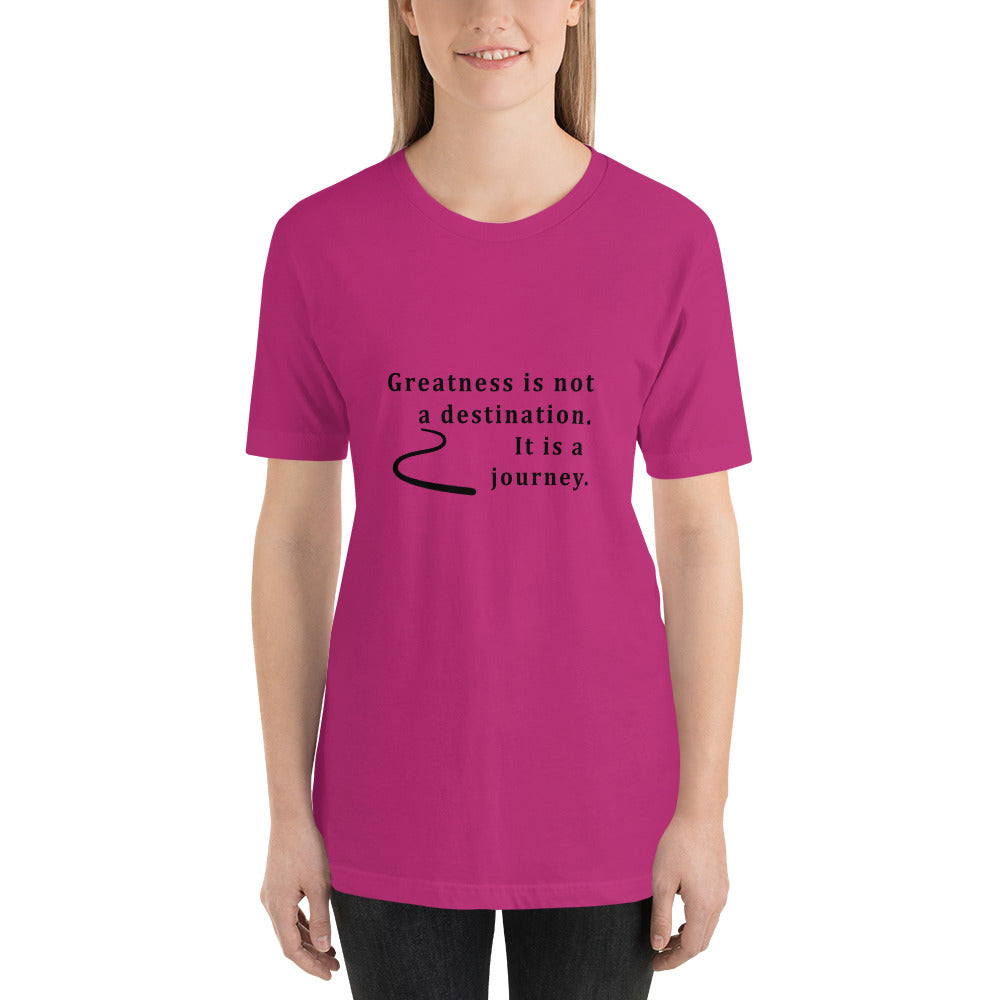 Women's Casual Short-Sleeve T-Shirt - ''Greatness Is A Journey''