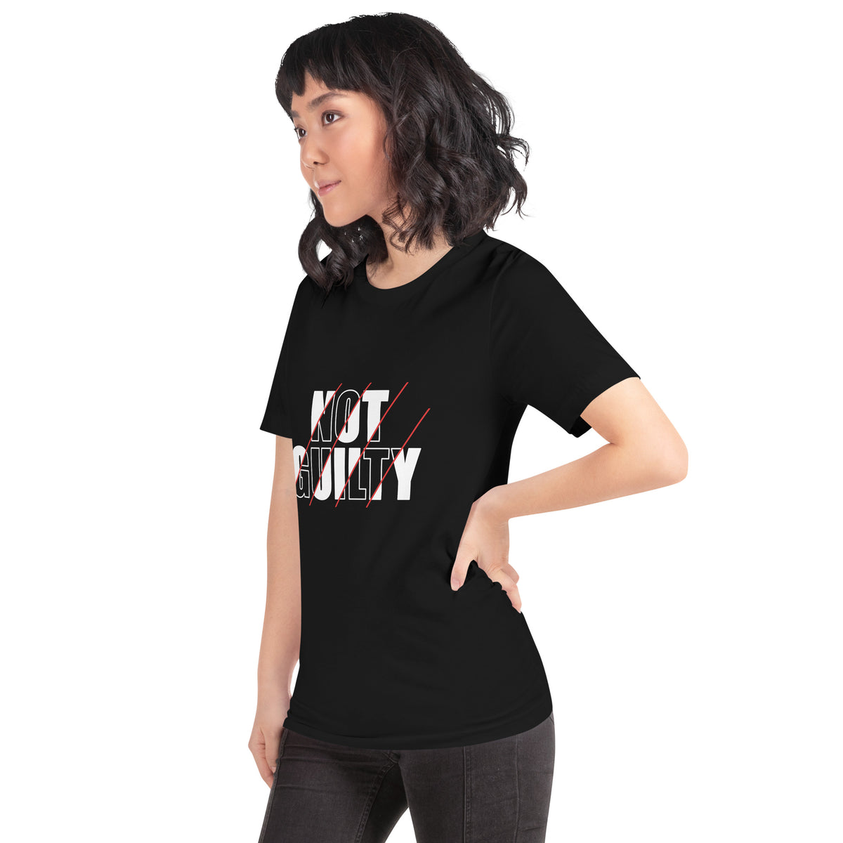 Women's Casual Short-Sleeve T-Shirt - ''Not Guilty''