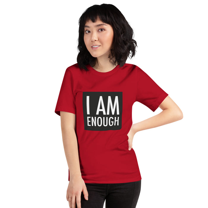 Women's Casual Short-Sleeve T-Shirt - ''I Am Enough''