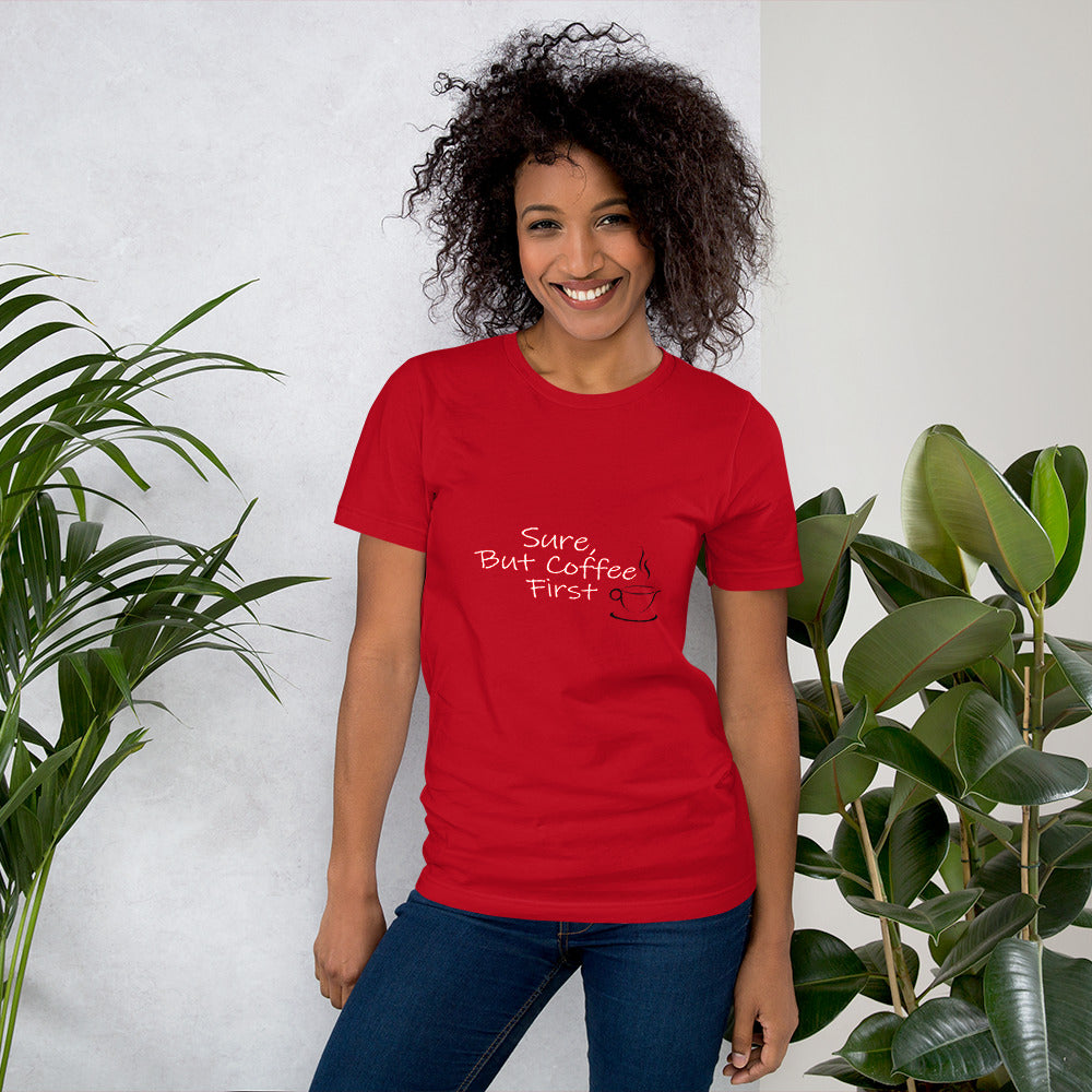 Women's Casual Short-Sleeve T-Shirt - ''Coffee First''