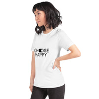 Women's Casual Short-Sleeve T-Shirt - ''Choose Happy''