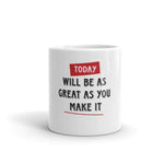 "Today" White glossy mug