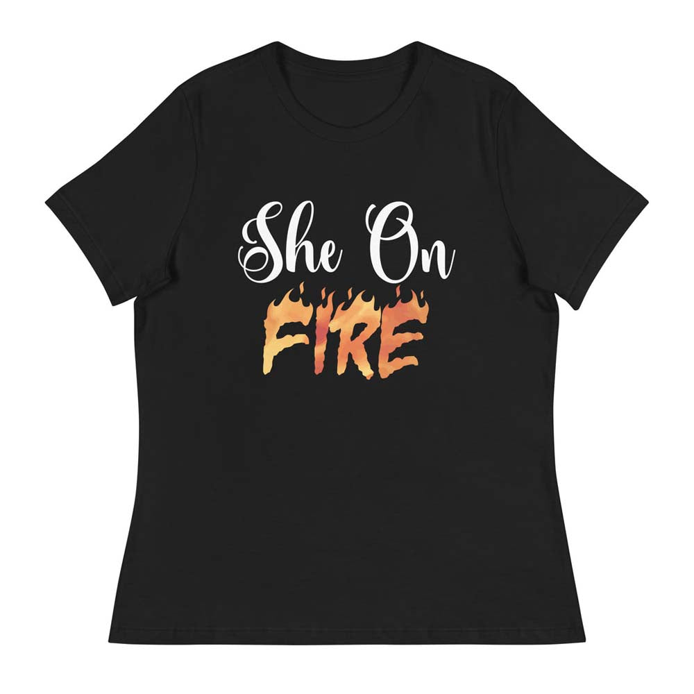 She On Fire Women's Relaxed T-Shirt