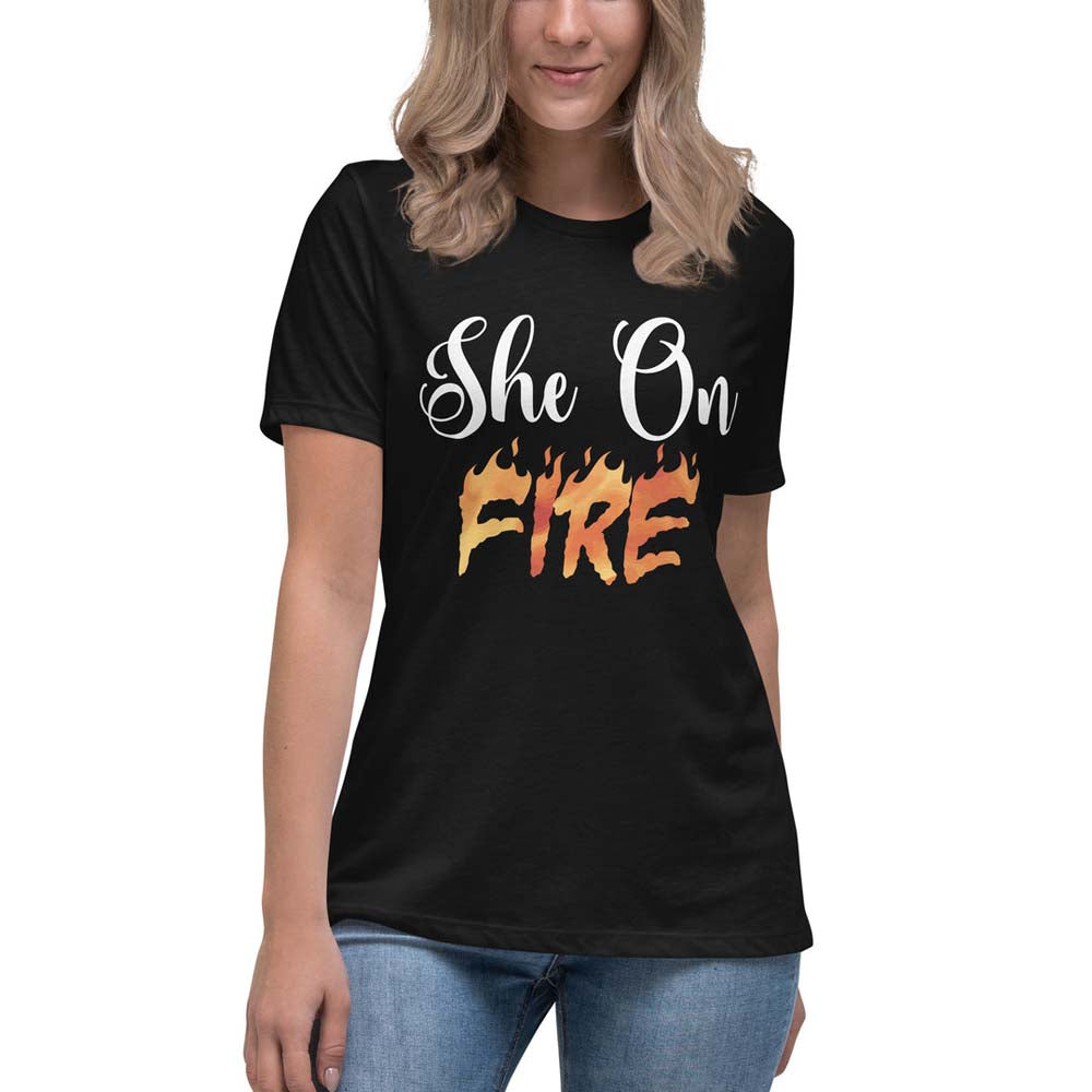 She On Fire Women's Relaxed T-Shirt
