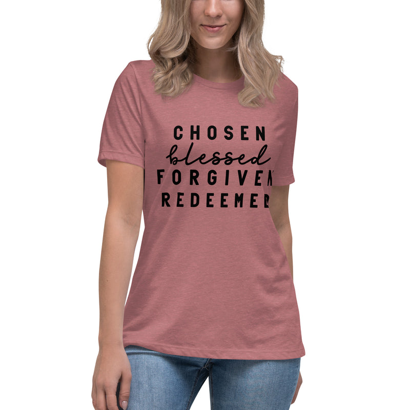 Women's Relaxed T-Shirt "Chosen Blessed"