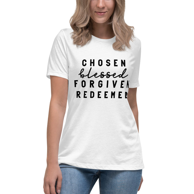 Women's Relaxed T-Shirt "Chosen Blessed"